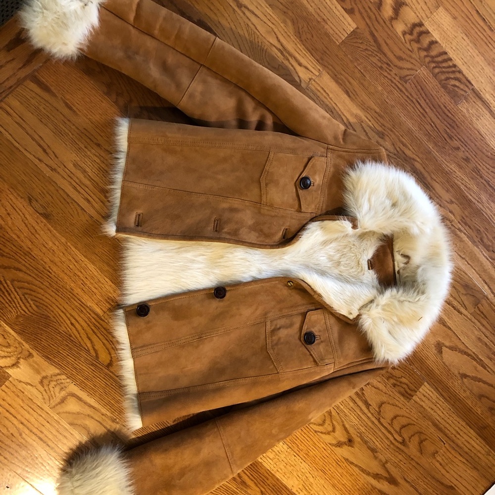 Ugg suede  fur lined jacket .